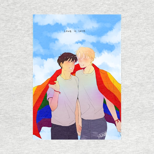 Ash and Eiji Pride Month by MykaAndSalmon